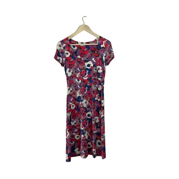 Boden 6 Jersey Dress Floral Stretch Short Sleeve Viscose Blend - Picture 1 of 10